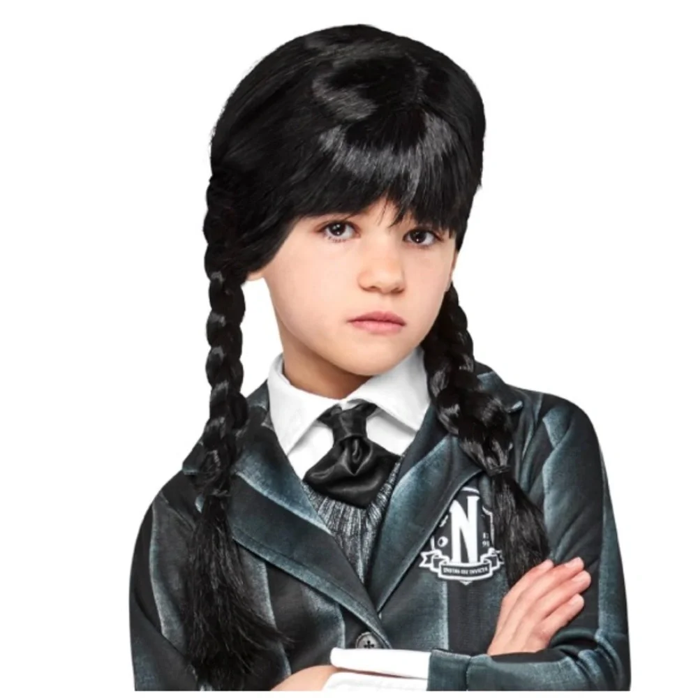 Wednesday Addams Nevermore School Uniform Costume & Wig